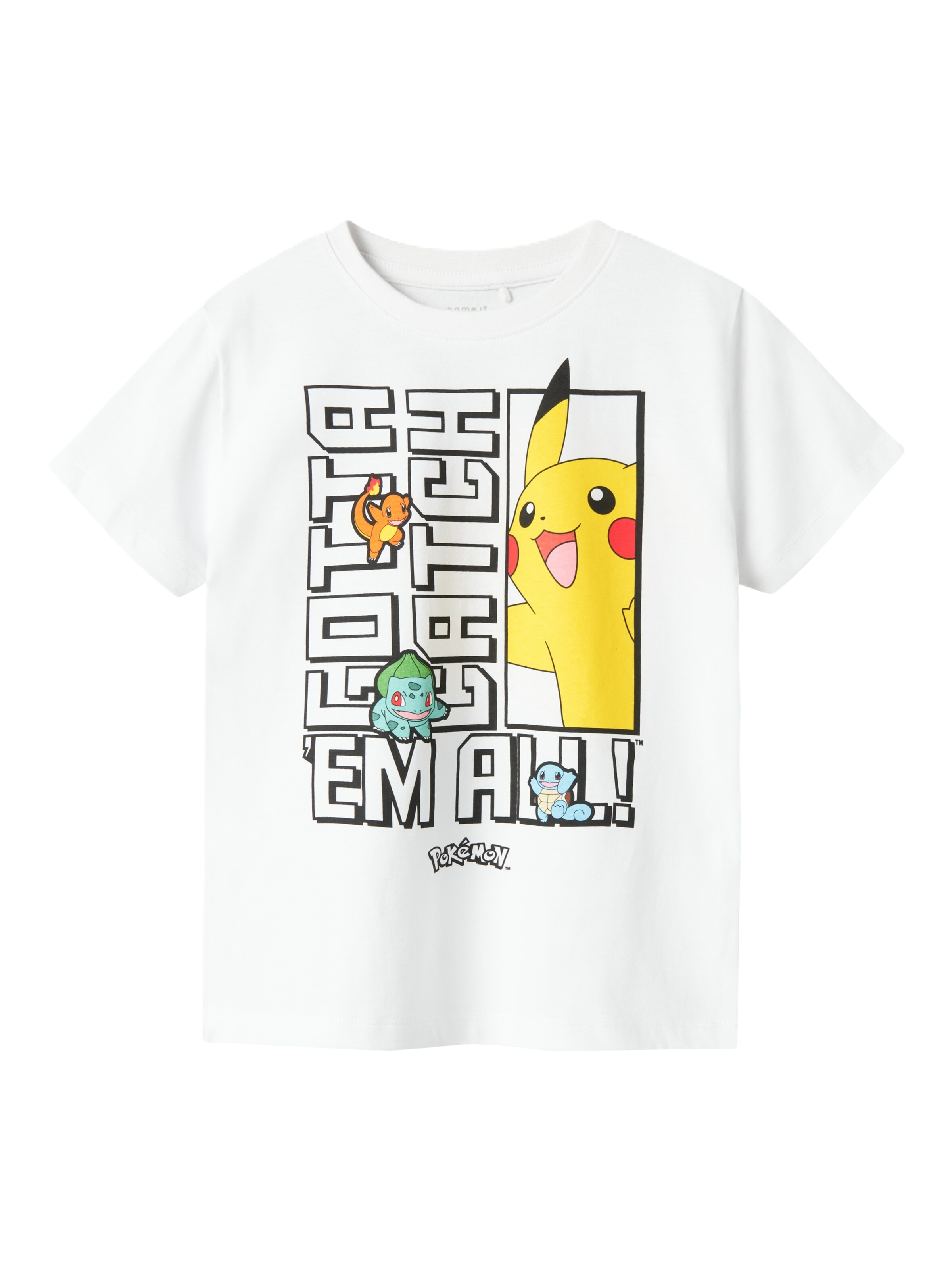 NAME IT Shirts 'NKMFlame Pokemon' i hvid: forside