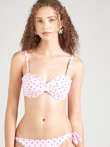 Hunkemöller Bandeau Bikinitoppi 'Alicante' värissä vaaleanpunainen: etupuoli