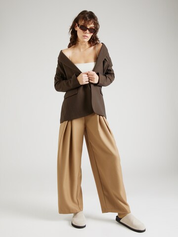 A-VIEW Loose fit Pleat-Front Pants 'Ellie' in Beige
