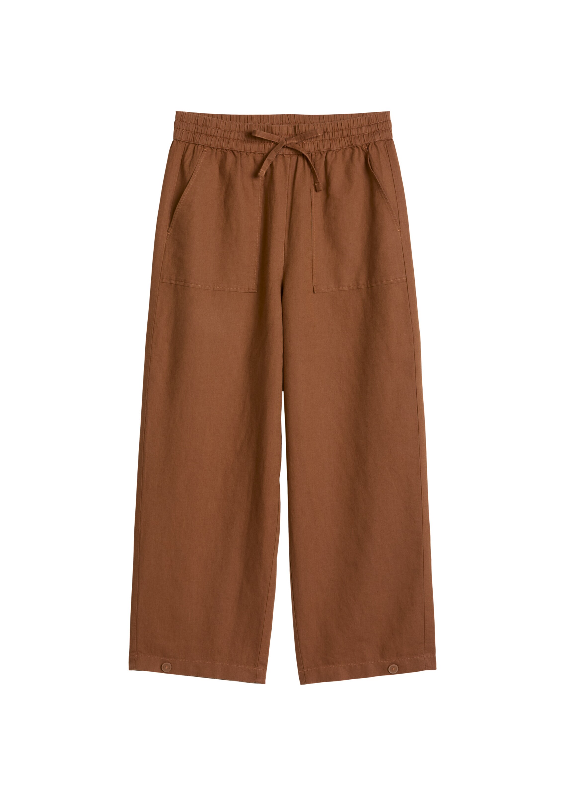 Barrel Pantalon Marc O'Polo DENIM en marron : devant