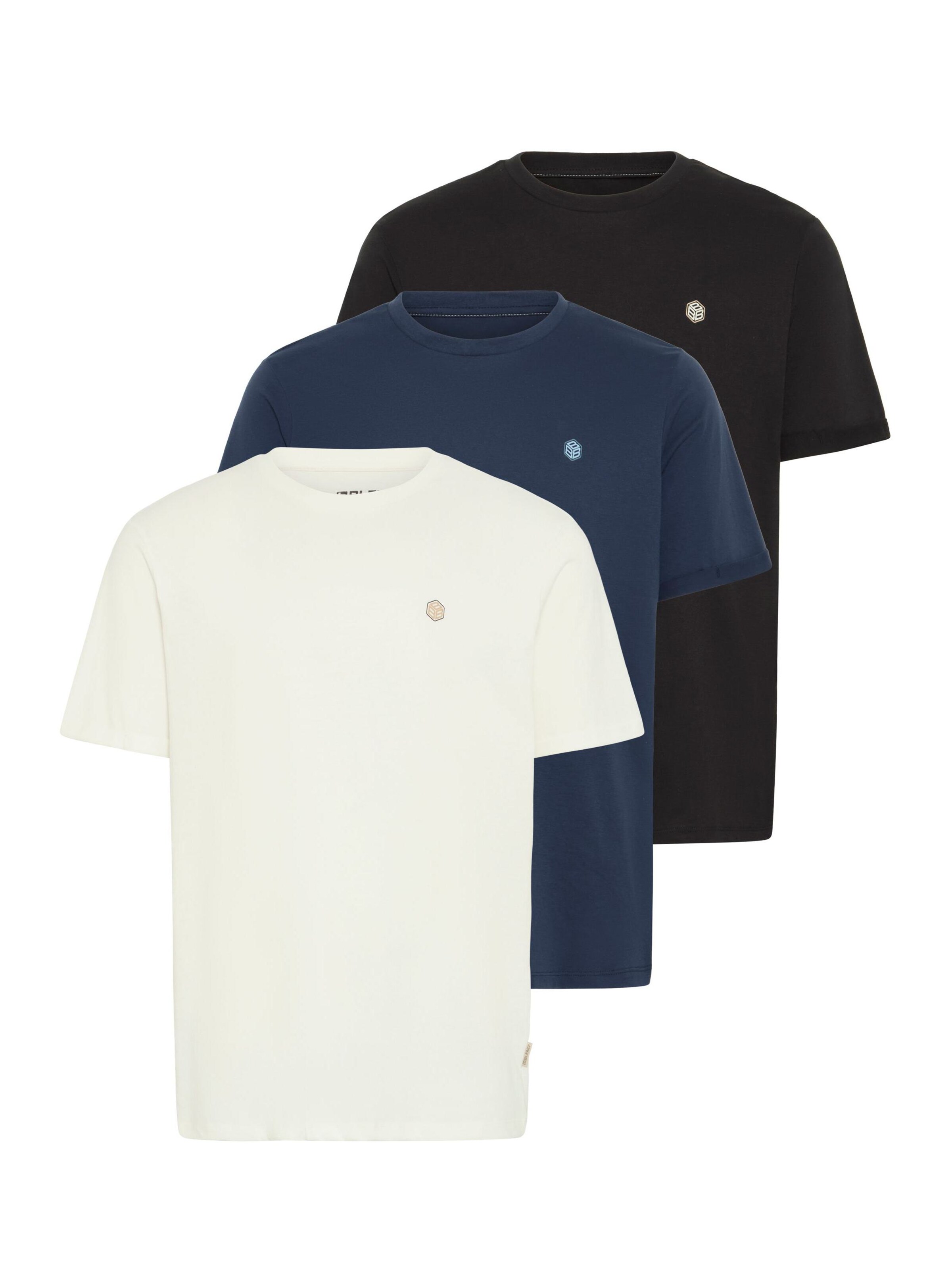 BLEND Shirt ' BHVIGTI 3-pack ' in Blauw: voorkant