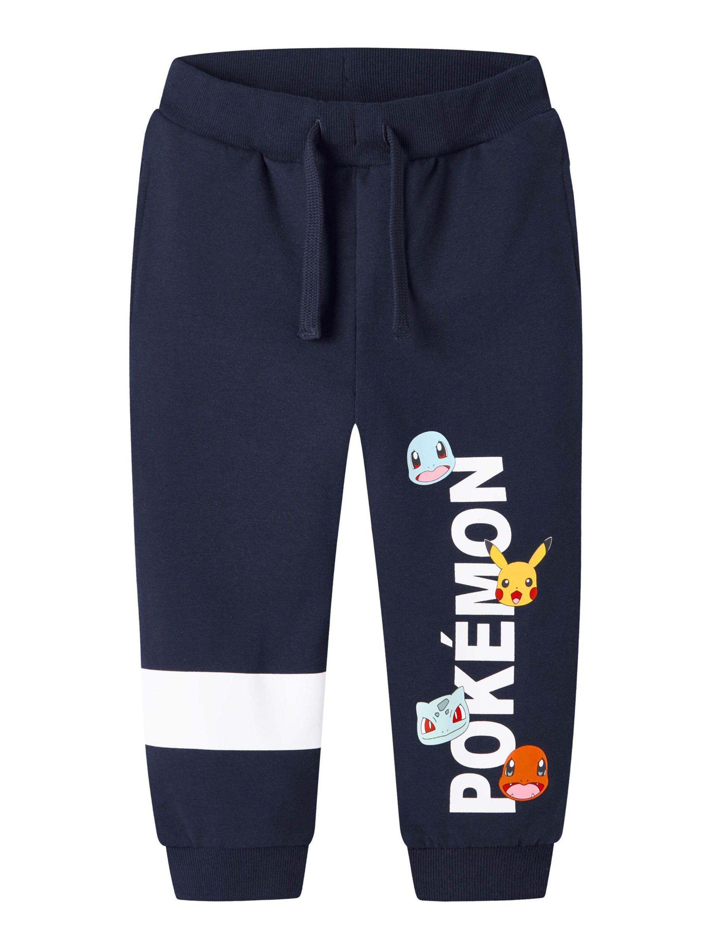 Tapered Pantaloni 'Pokémon' di NAME IT in blu: frontale