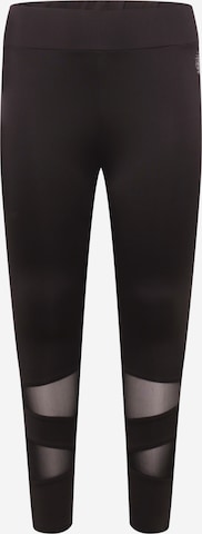 Active by Zizzi Skinny Workout Pants 'ABAGUIO' in Black: front