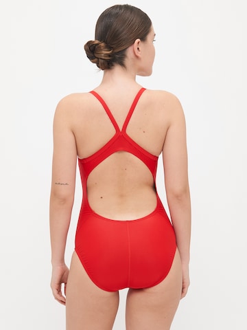 Nike Swim Korzet Športové jednodielne plavky - Červená
