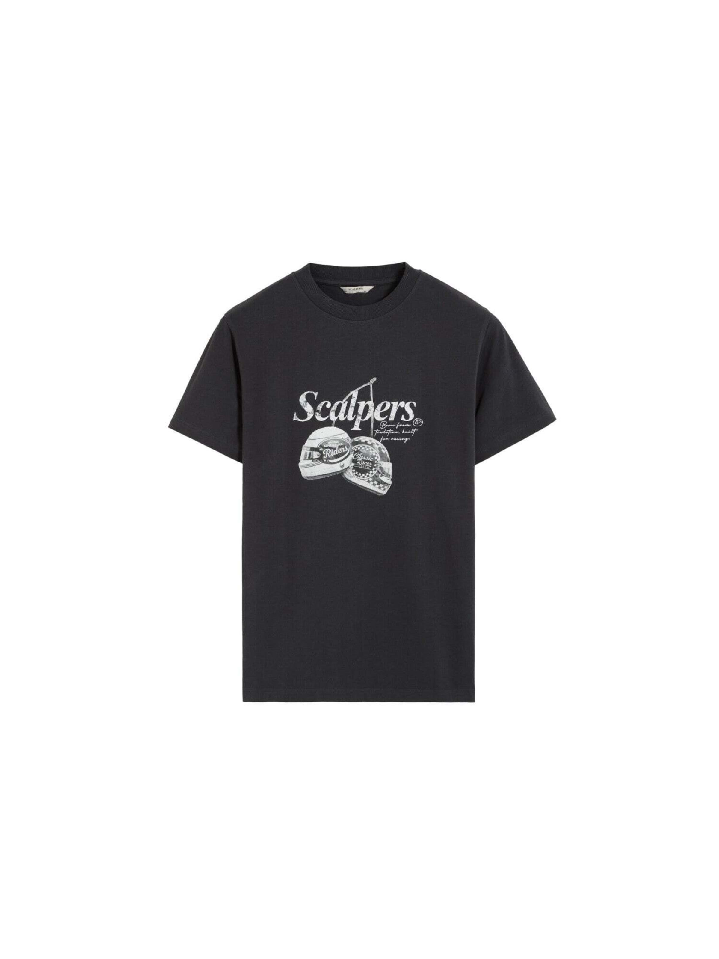 Scalpers Scracing Tee ' ' in Schwarz: Vorderseite