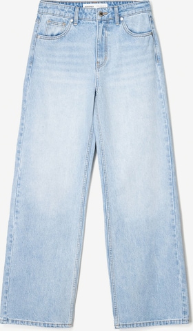Wide Leg Jean Bershka en bleu : devant