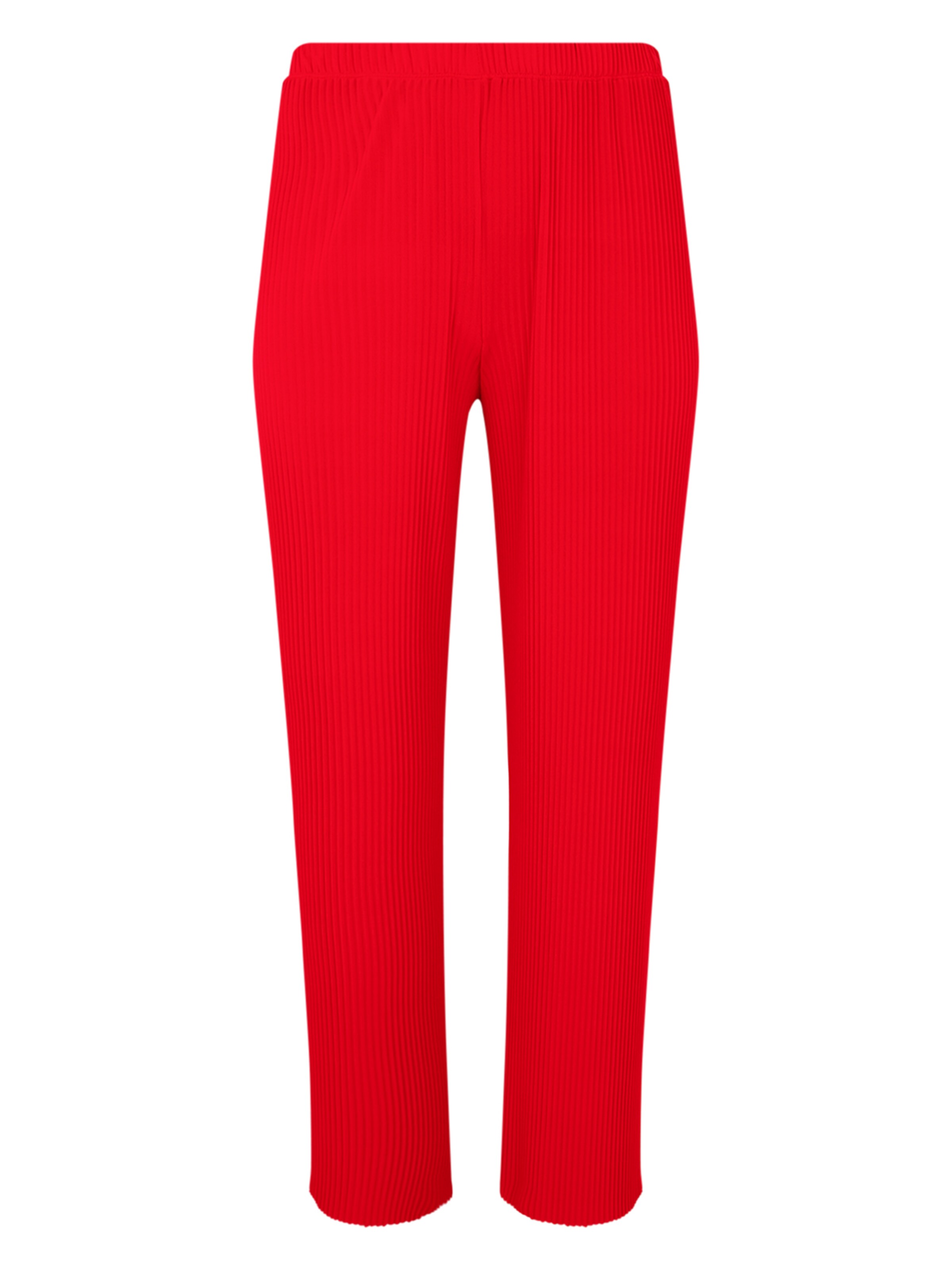 YOEK Broek ' Pleated ' in Rood: voorkant