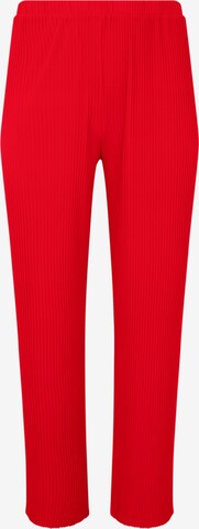 Yoek Broek ' Pleated ' in Rood: voorkant