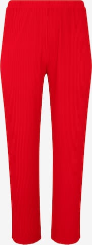 Yoek Broek ' Pleated ' in Rood: voorkant