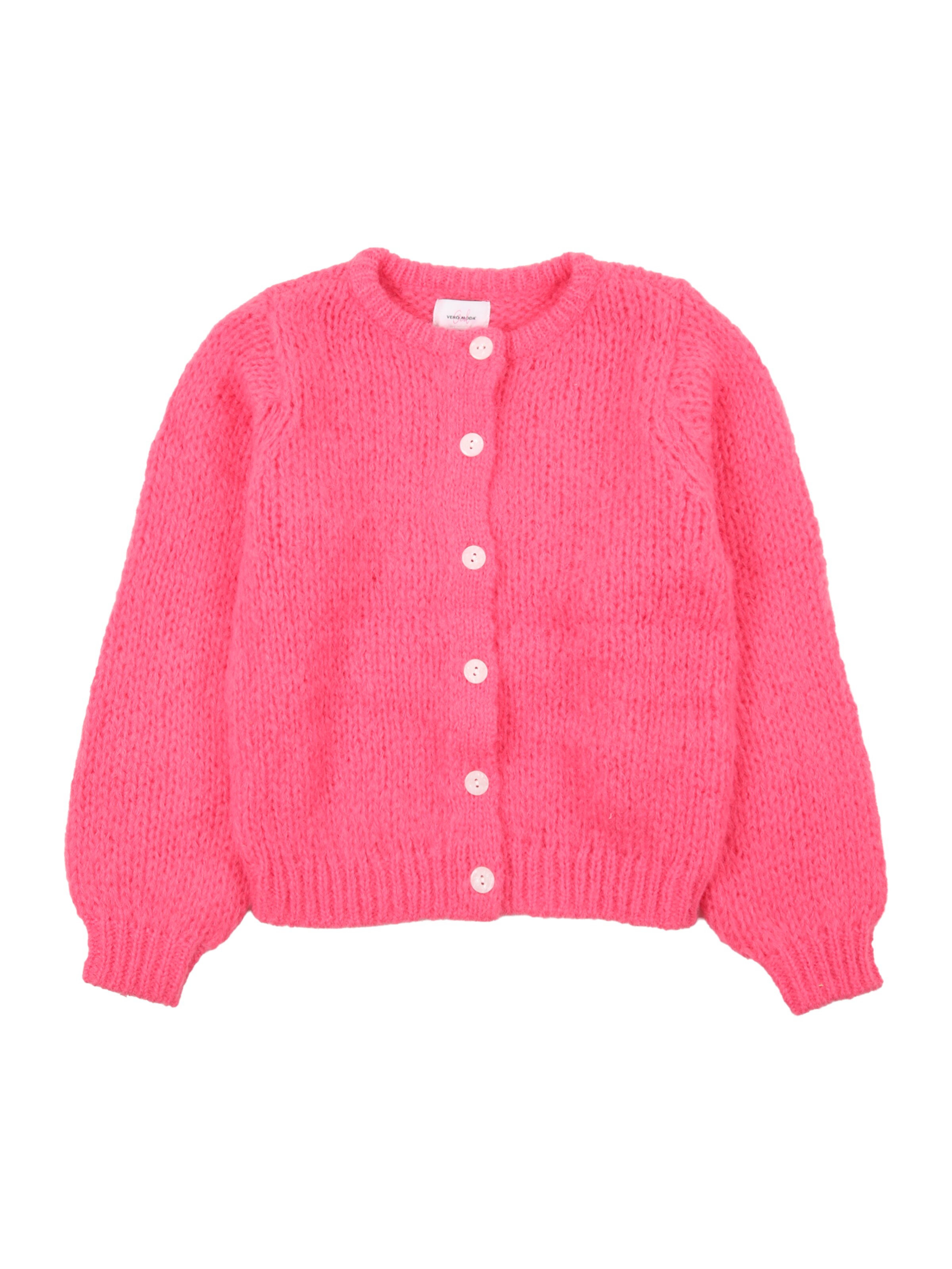 Vero Moda Girl Knit Cardigan 'VMWilo' in Pink: front
