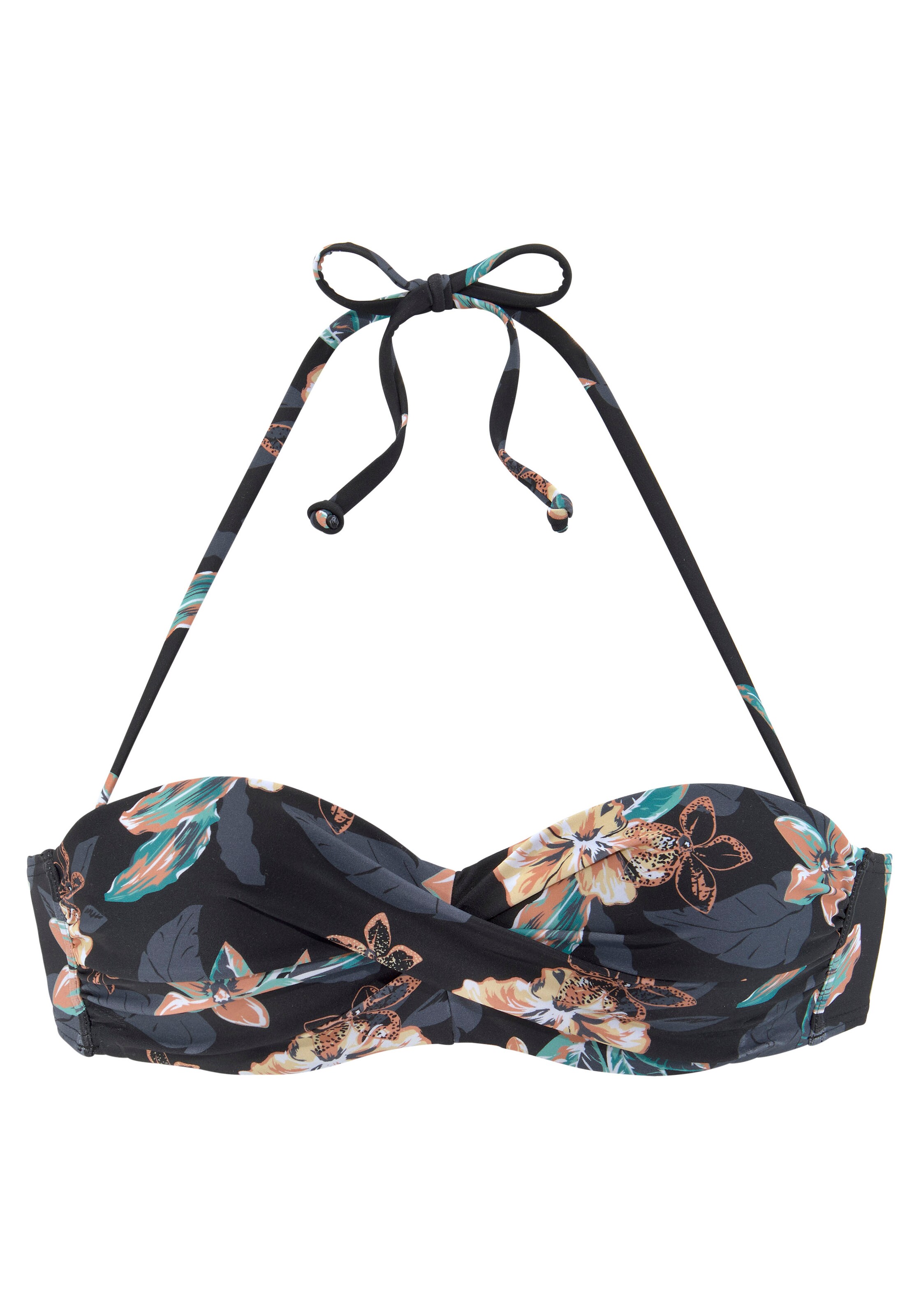 VENICE BEACH Bandeau Bikini top in Mixed colours: front