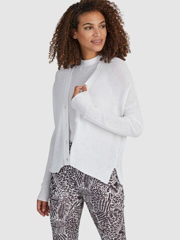 MARC AUREL Knit Cardigan in White: front