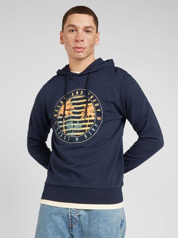 JACK & JONES Sweatshirt 'SUMMER VIBE' in Blue: front