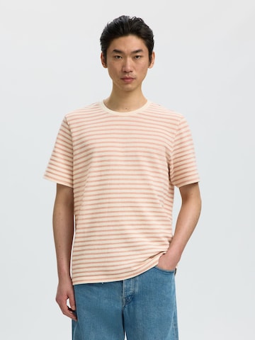 SELECTED T-Shirt in Beige: Vorderseite