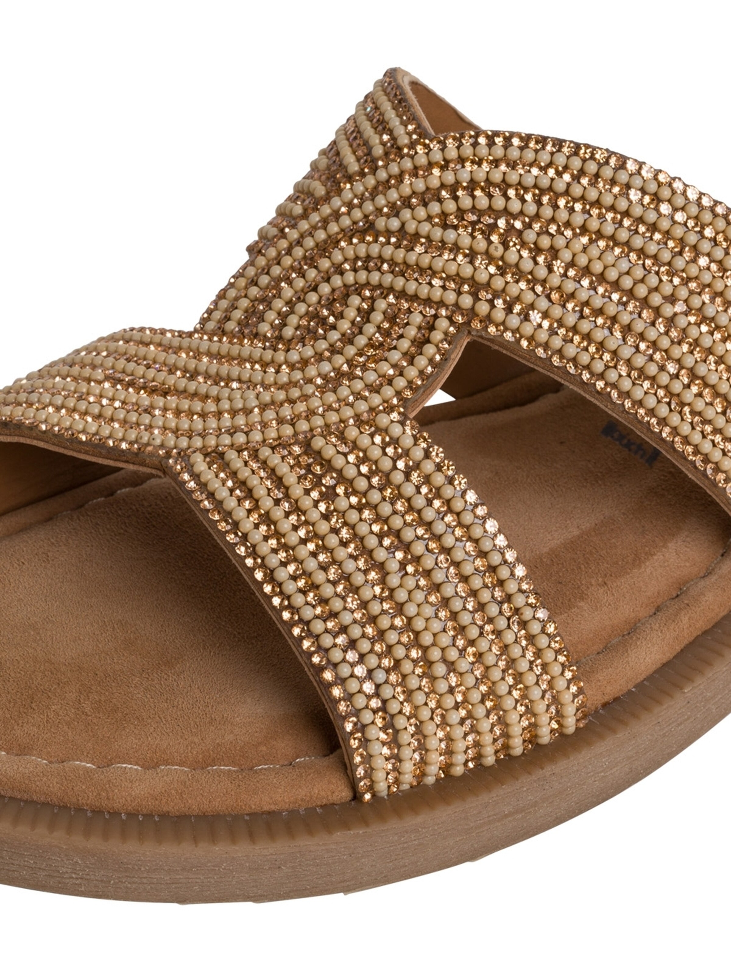 Tamaris Mules in Gold