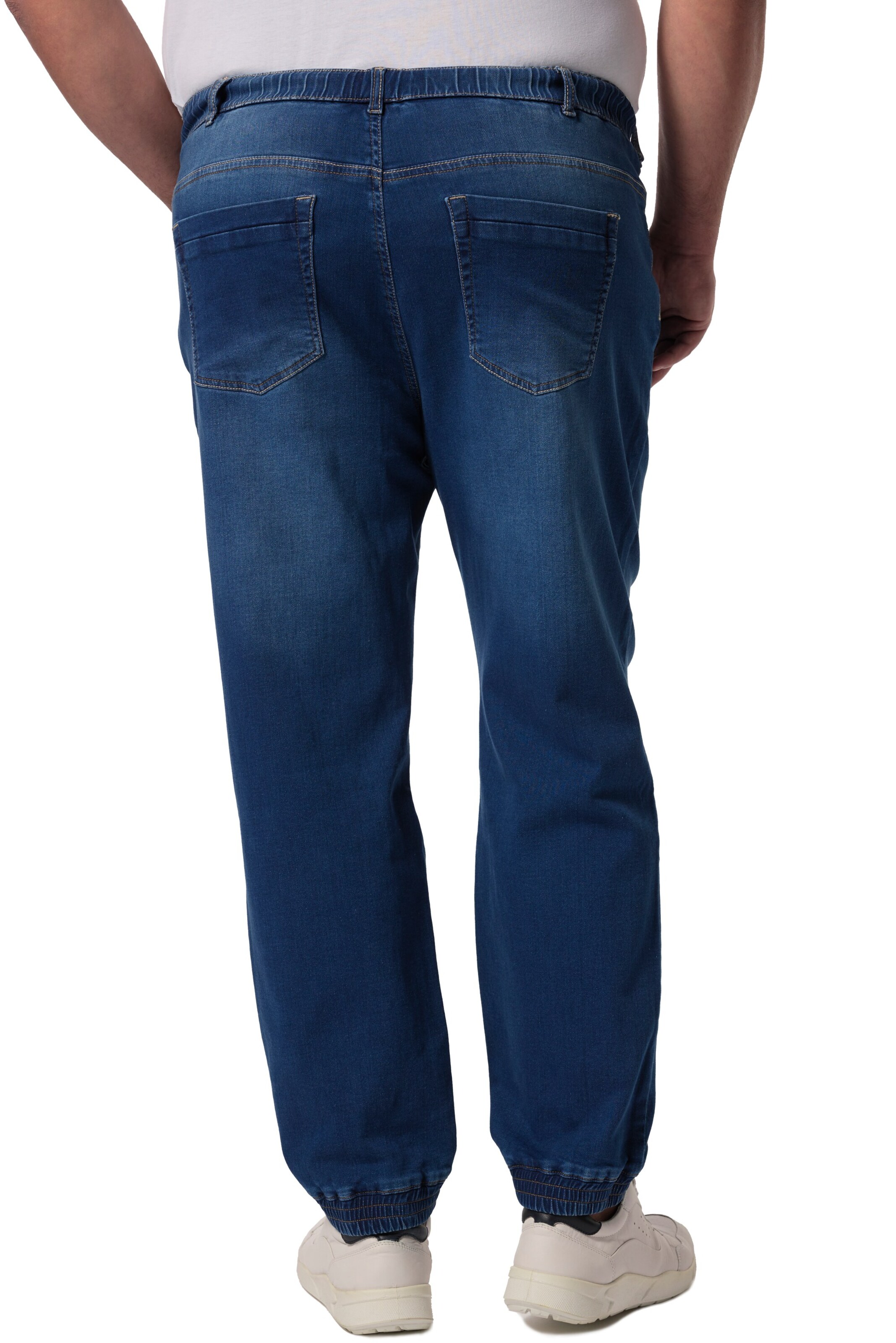 Men Plus Tapered Jeans in Blauw