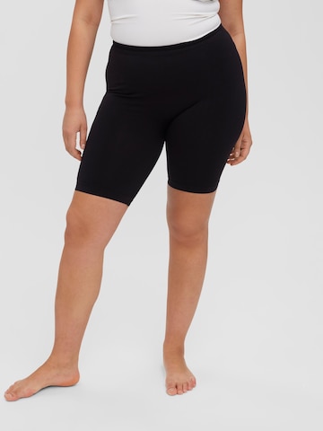 Skinny Leggings de la Vero Moda Curve pe negru: față