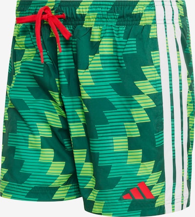 ADIDAS PERFORMANCE Surffishortsit 'FB' koossa S värissä omena / tummanvihreä / punainen / valkoinen, Tuotenäkymä