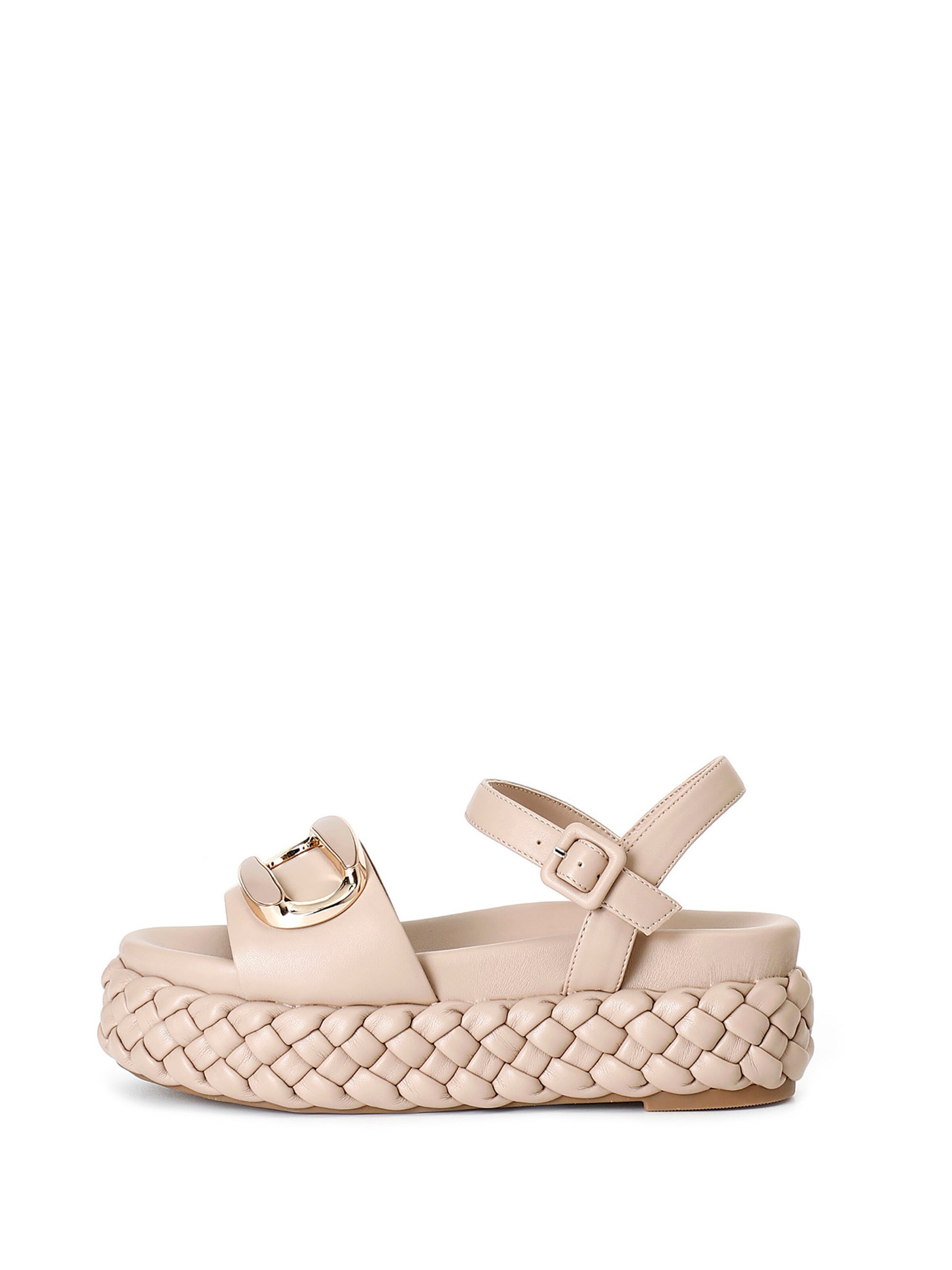 Sandalo di CAFè NOIR in beige: frontale