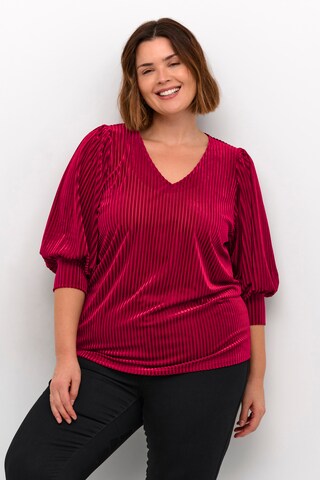 KAFFE CURVE Shirts 'Cacanna' i rød: forside
