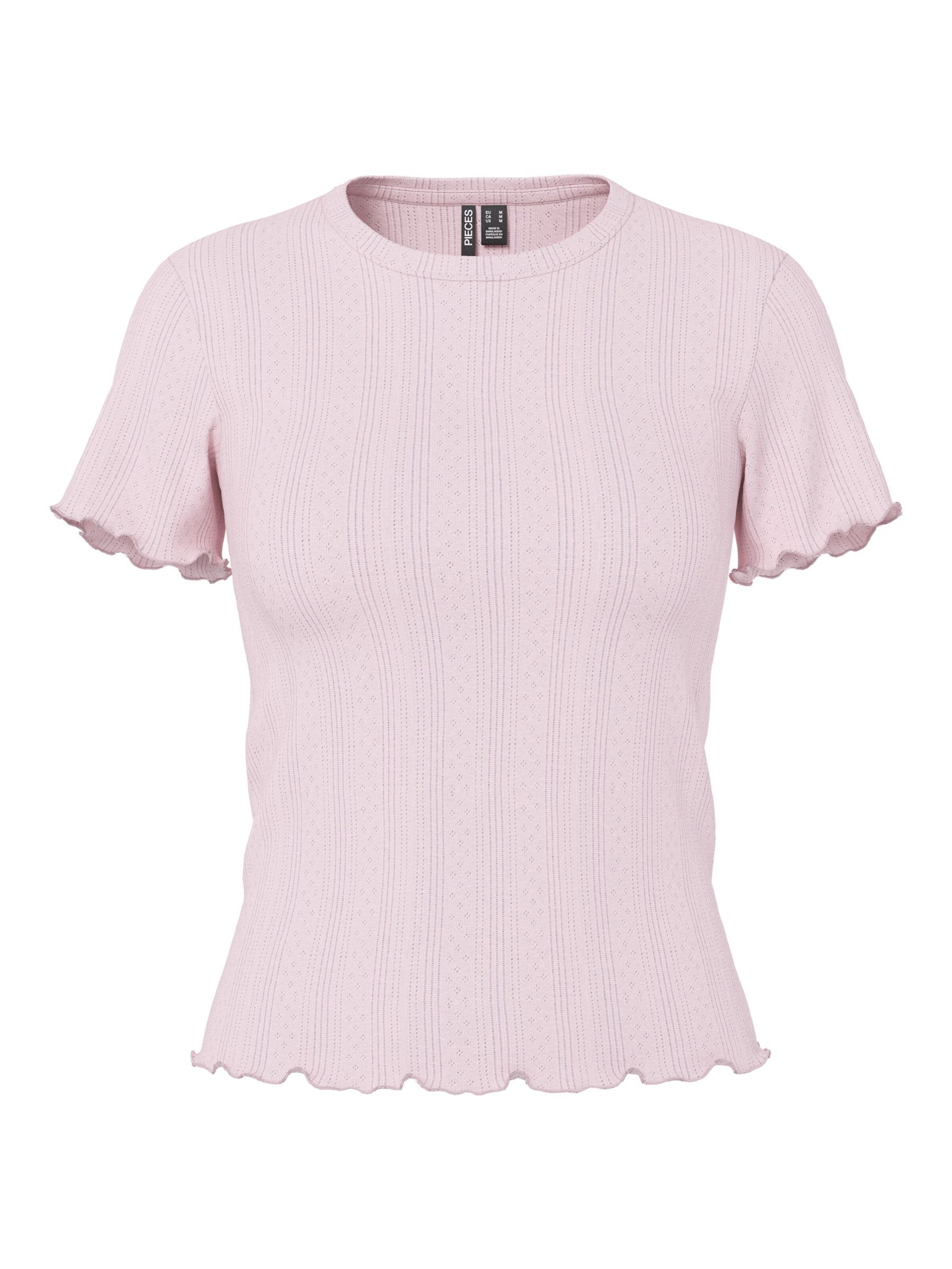 Maglietta di PIECES in rosa: frontale