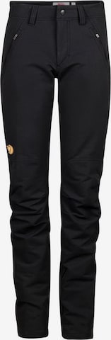 Fjällräven Slimfit Outdoorhose 'Oulu' in Schwarz: predná strana