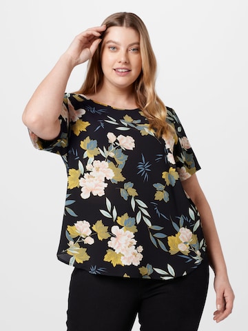 ONLY Curve Shirt 'VIC' in Zwart: voorkant