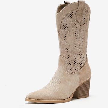 Salinyang Cowboylaarzen in Beige: voorkant