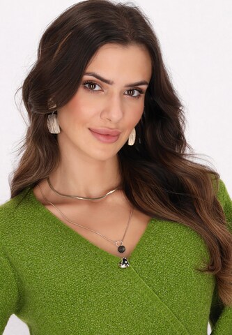 Pullover di faina in verde