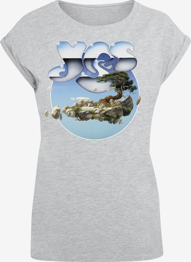 F4NT4STIC T-shirt 'Yes Chrome Island' en bleu clair / gris chiné / vert, Vue avec produit