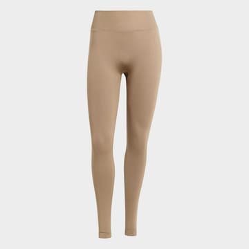 ADIDAS PERFORMANCE - Skinny Calças de desporto 'SCRUNCH LEGGINGS' em castanho: frente