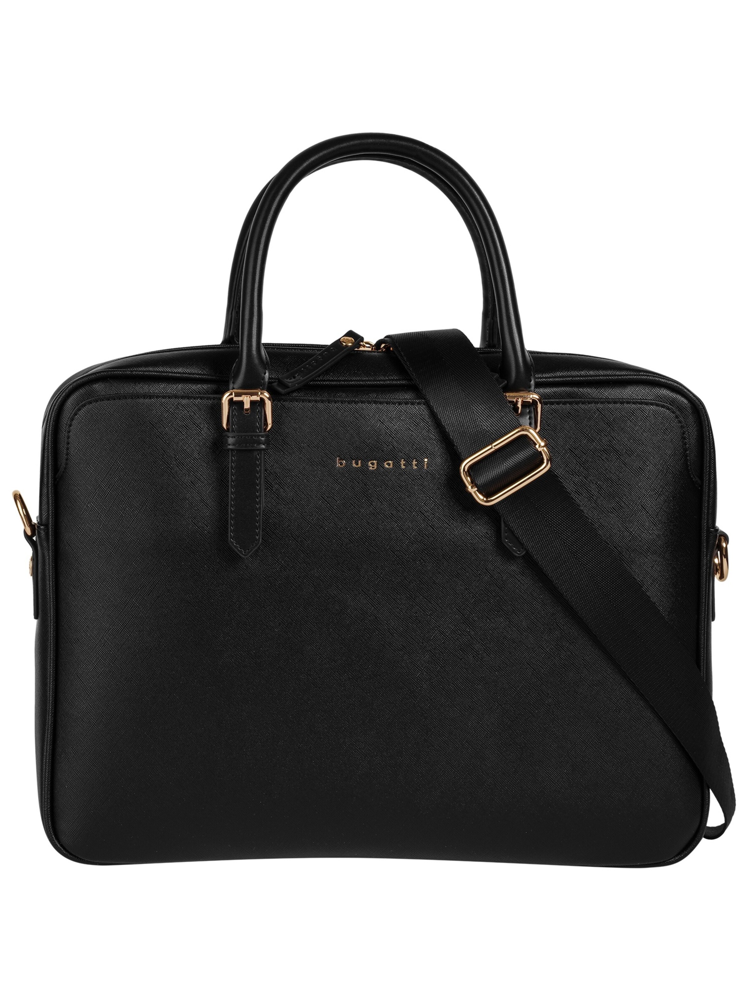Cabas 'ELLA SAFFIANO' bugatti en noir : devant