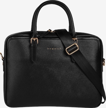 Cabas 'ELLA SAFFIANO' bugatti en noir : devant