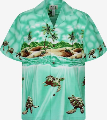 Camicia 'Turtle OLD' di KY's in verde: frontale