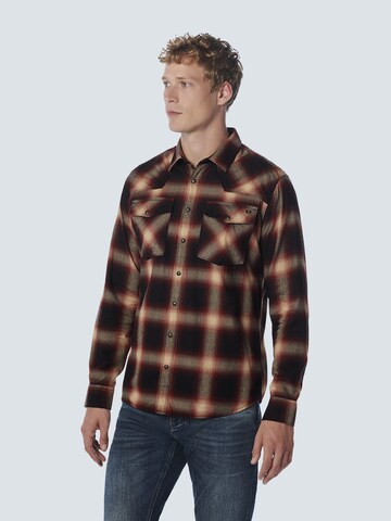 No Excess Regular Fit Hemd in Rot: Vorderseite