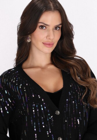 faina Knit cardigan in Black