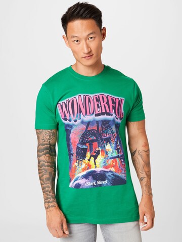 T-Shirt 'Wonderful' Mister Tee en vert : devant