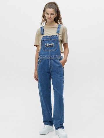 Pull&Bear Jean Overalls in Blue: front