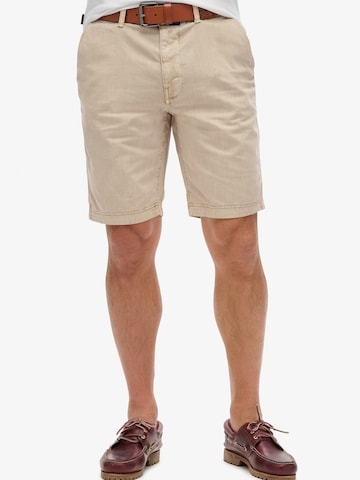 Superdry Regular Chino in Beige: voorkant