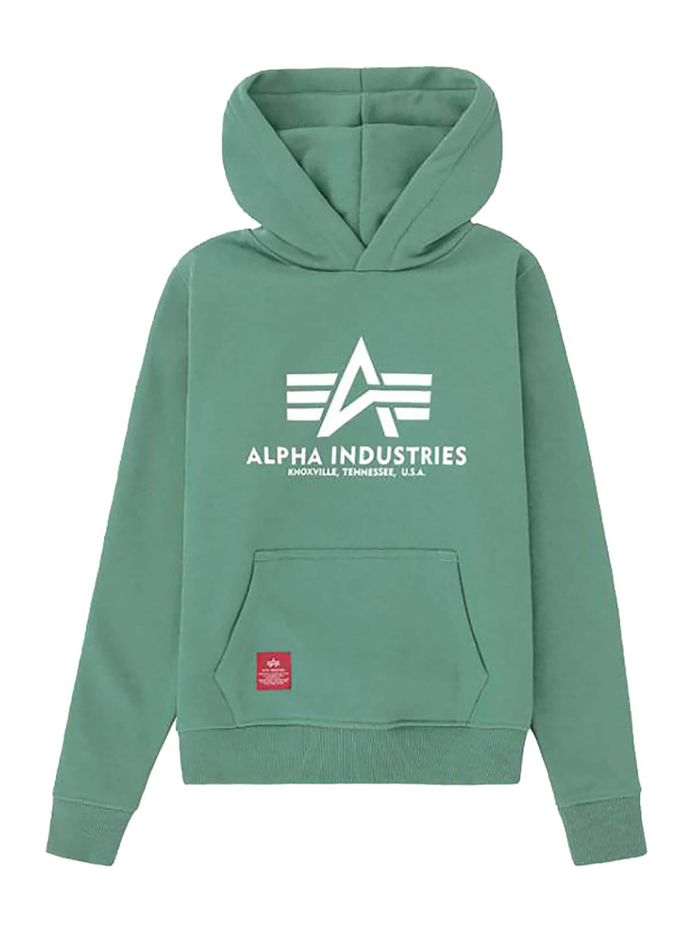 ALPHA INDUSTRIES Sweatshirt 'Basic' in Green: front