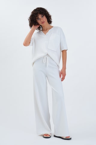 Wide leg Pantaloni 'Fletcher' di Aligne in bianco