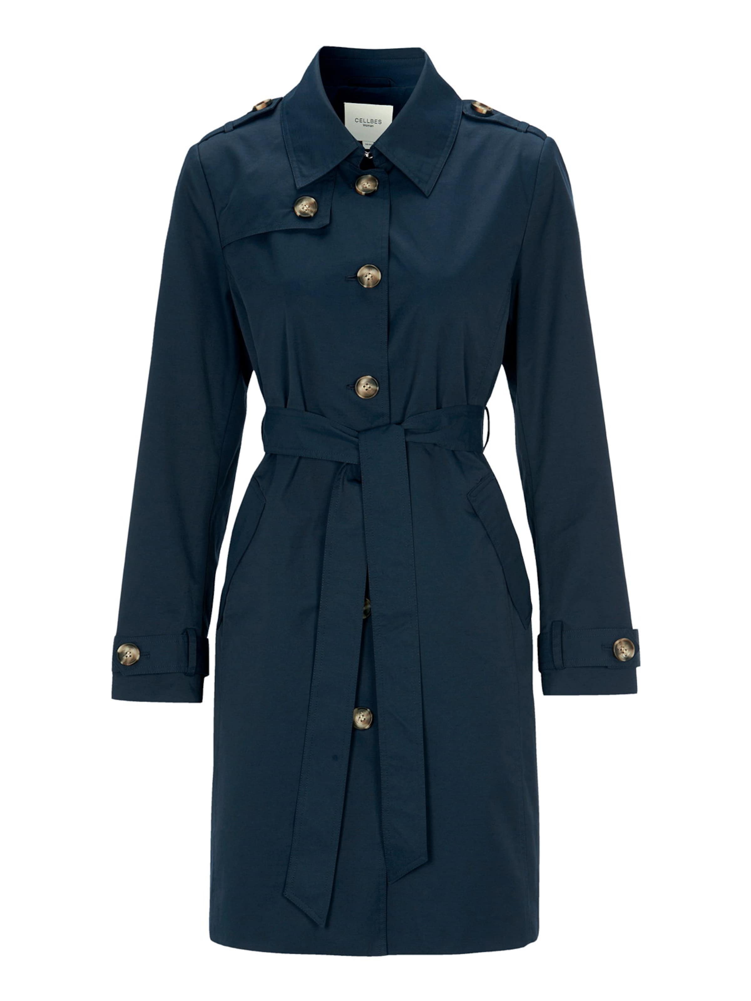 Cellbes of Sweden Between-seasons parka in Blue: front