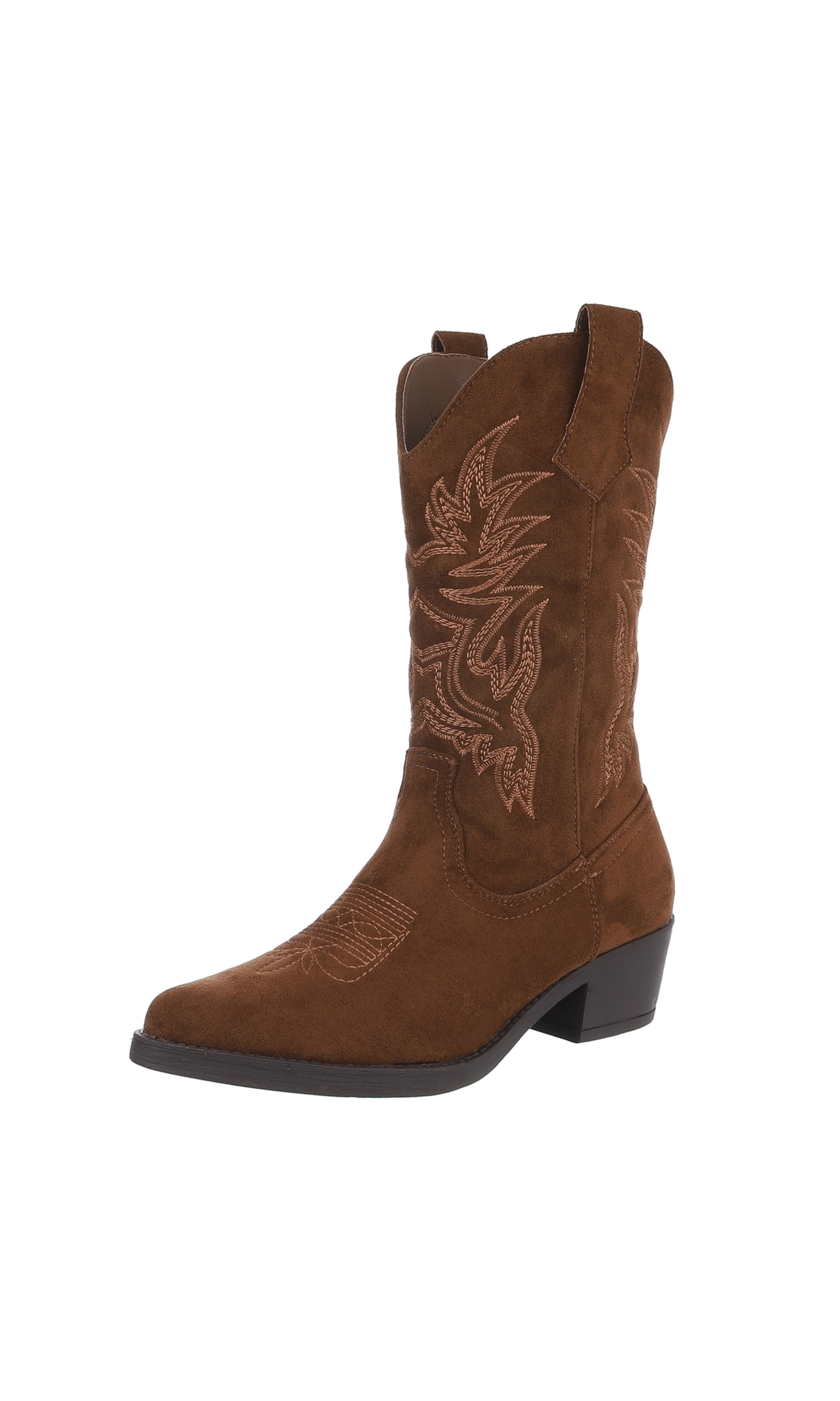 Ital-Design Cowboystiefel in Braun: Vorderseite