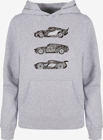 ABSOLUTE CULT Sweatshirt 'Cars - Text Racers' in Grau: predná strana