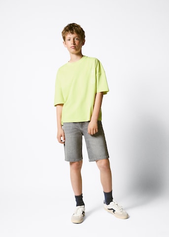 MANGO KIDS Shirt 'SLOW' in Green