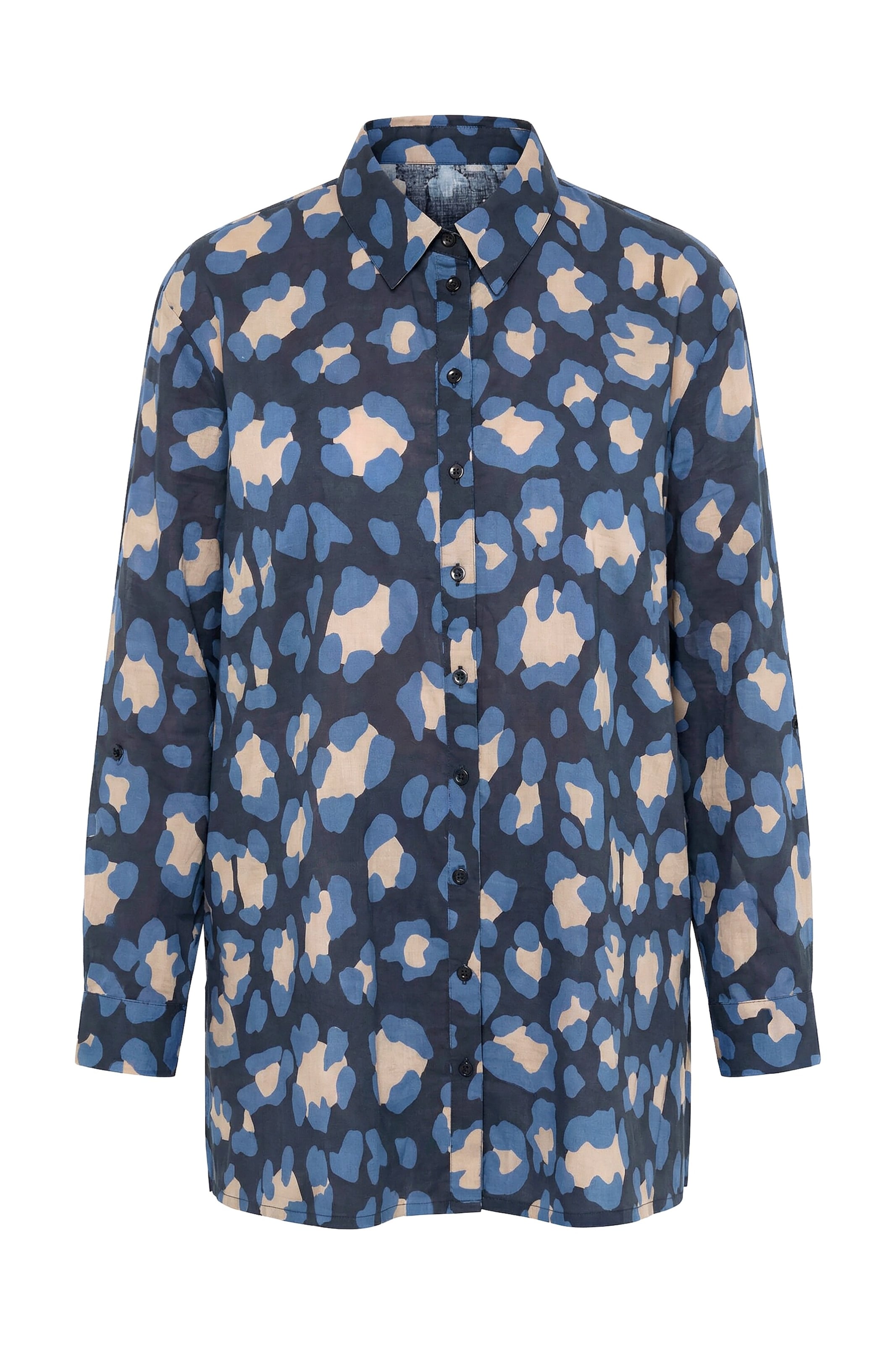 Ulla Popken Blouse in Blauw: voorkant