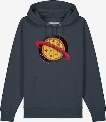 Sweat-shirt 'Pizza Planet' Watapparel en gris : devant