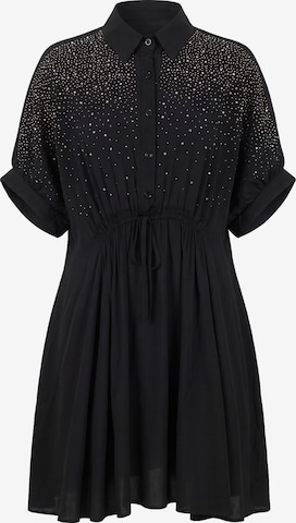 faina - Vestido camisero 'Glow' en negro: frente