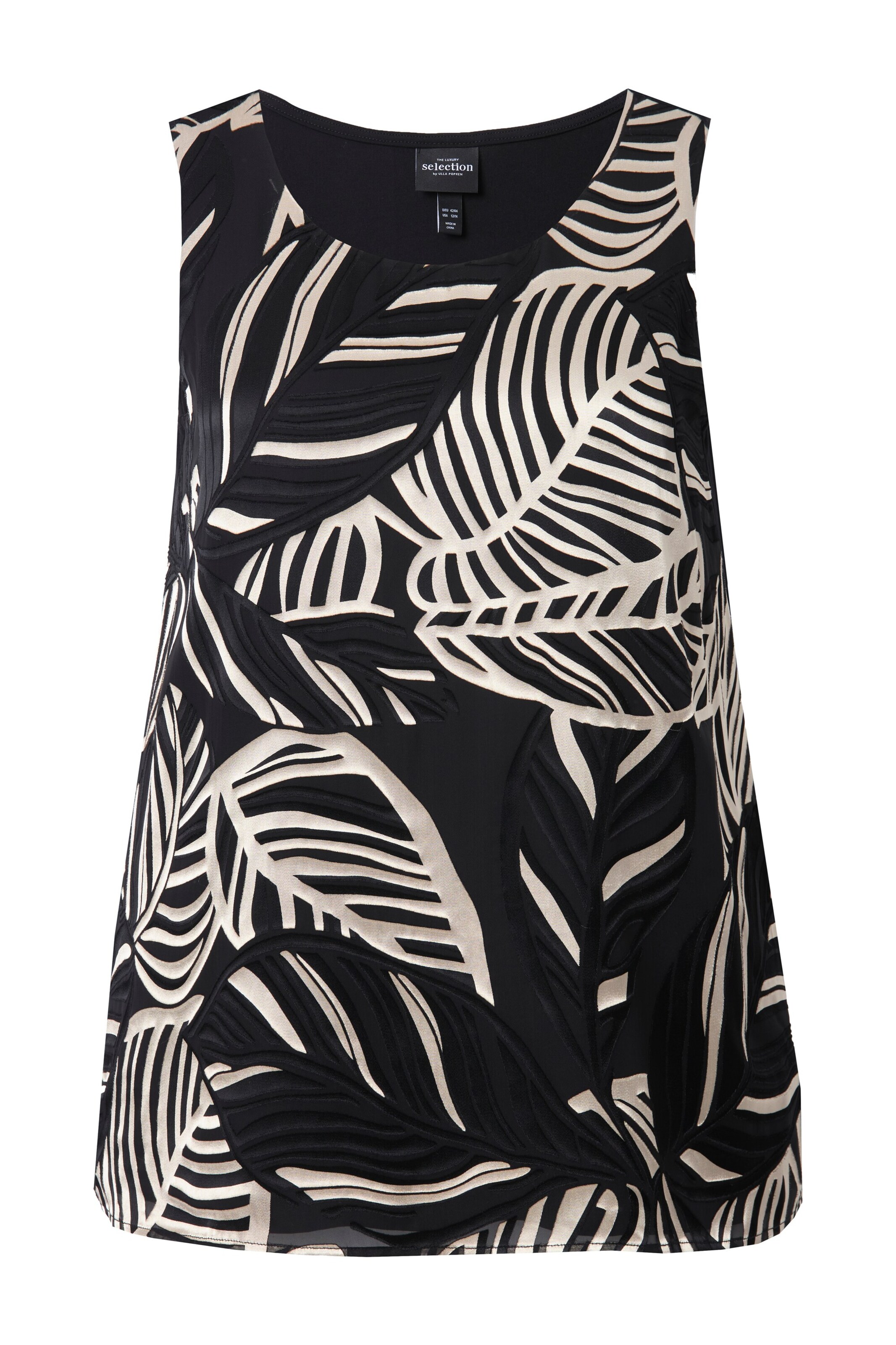 Haut Ulla Popken en noir : devant