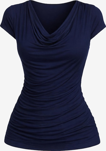 Chemisier 'Wave Blouse' REGINA FASHION en bleu : devant